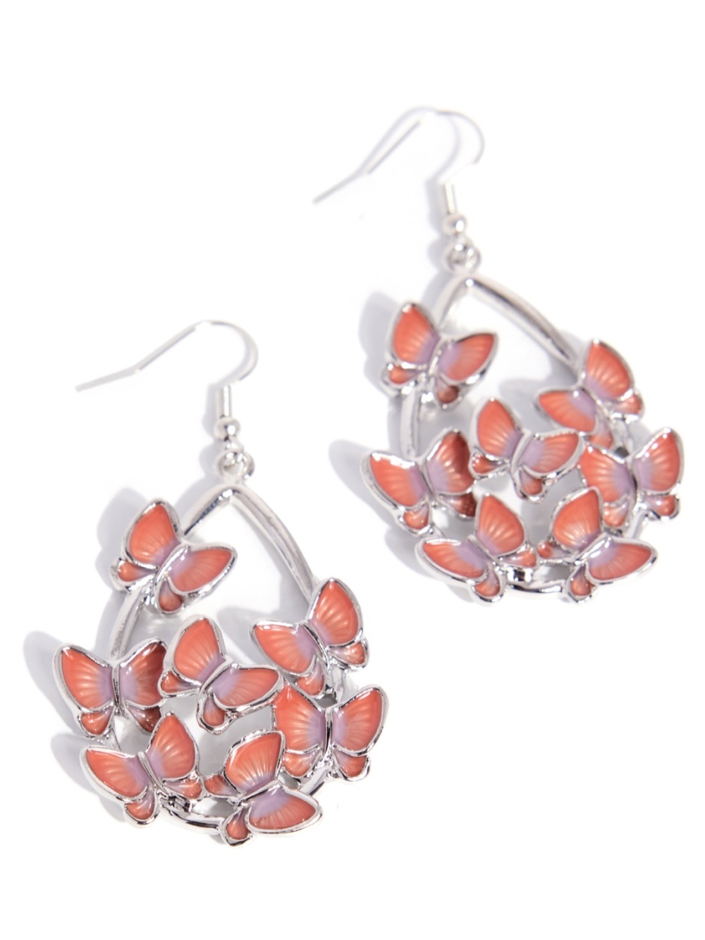 NWT Pink Butterflies Earrings(Last One) - Picture 3 of 4